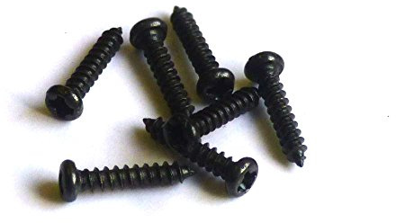 Lente in lamiera di testa/viti per legno, con pizzo e pH a croce, dimensioni: 1,2 X 6 mm, VE = 100 pezzi, testa diametro = 2,4 mm, werksoff: Acciaio Nero