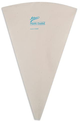 Ateco Plastic Coated Canvas Decorating Bag, 8-Inch, Reusable, Made in USA