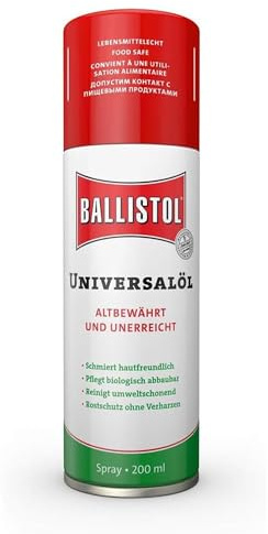 Ballistol Universalöl Spray 200 ml | Flüssiges Universal-Sprühöl, Pflegemittel und Reinigungsmittel, verharzt nicht, kriechfähig