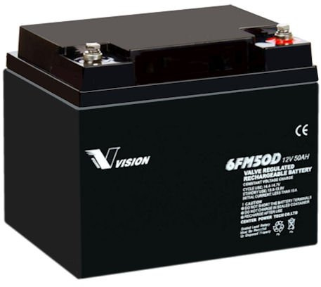 AKKU Batterie Vision 6FM50D 12V 50Ah GOLFCADDY MOOVER Boot Scooter Elektromobil Rollstuhl ZYKLENTYP