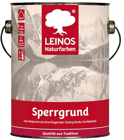 LEINOS 815 Sperrgrund 2,5 l | Hochdeckend: Erzeugt einen weißen, leicht rauen Untergrund, der für nachfolgende Anstriche gute Haftung bietet