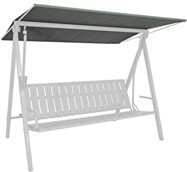ANGERER Sonnendach für Hollywoodschaukel Draltex grün, 210 x 145 cm | passend für viele 3-Sitzer Hollywoodschaukeln, Schaukeldach Made in Germany, robuster & waschbarer Stoff + Dachstangen