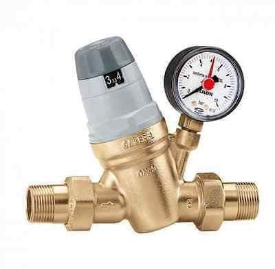 Caleffi 535041 Riduttore di Pressione 1/2'' con Cartuccia Monoblocco Estraibile con Manometro