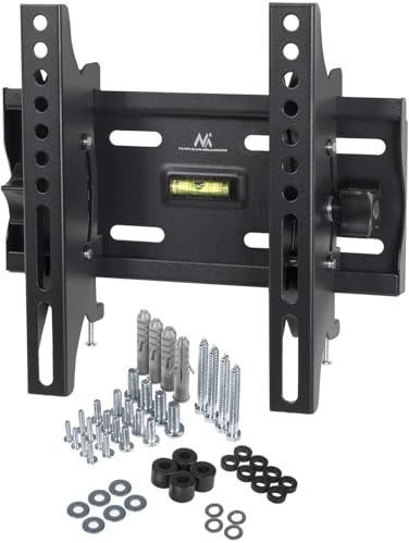Maclean MC-667N TV Wandhalterung 13-42 Zoll Universal OLED QLED LED LCD Plasma Fernseher max. 25 kg VESA 50x50 bis 200x200 mm Fernsehhalterung für Wand Neigbar 53mm Wandabstand (Halterung)