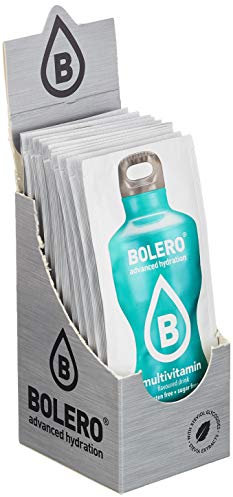 Bolero Bebida Instantánea sin Azúcar, Sabor Multivitaminas - Paquete de 12 x 9 gr - Total: 108 gr