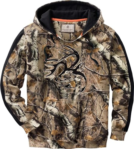 Legendary Whitetails Mens Camo Outfitter Hoodie BG Field Camo Large