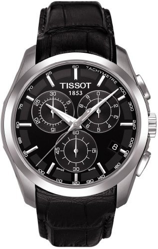 TISSOT Men Analog Quartz Watch with Leather Strap T0356171605100