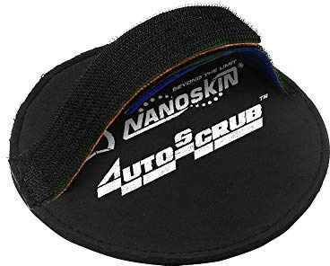 Nanoskin AUTOSCRUB 5 3/4 Hand Strap Applicator – Clay Bar Alternative for Removing Contaminants from Paint, Glass, Plastic, and Metal | Compatible with 6 Pads | Easy Pre-Wax & Coating Prep