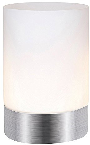 Contemporary Small Brushed Silver Touch Dimmable Table Lamp by Happy Homewares
