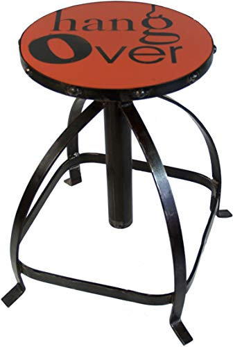 GURU SHOP Metallhocker, Drehhocker - Orange, 46x34x34 cm