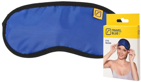 Travel Blue Schlafmaske Frauen & Herren, Hochwertige Seide Schlafmaske, Weiche Baumwolle, Elastisches Kopfband, Leicht & Atmungsaktiv, Bequeme Passform für Entspannung & Schlaf