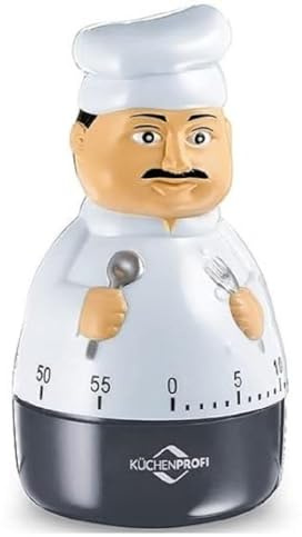 Küchenprofi Timer-1009050000, Kunststoff, One Size, blau | Eieruhre, für Backen, Kochen und Grillen, mechanisch aufziehbar, bis 59 Minuten, 10 cm hoch, hochwertiger Kunststoff
