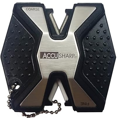 AccuSharp Lightweight Pocket Sharpener 2-Step Knife Sharpener Kitchen Tool -Black