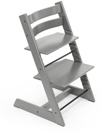 Tripp Trapp Stuhl von Stokke, Storm Grey – Verstellbarer, anpassbarer Stuhl für Kleinkinder, Kinder & Erwachsene – Praktisch, bequem & ergonomisch – Klassisches Design