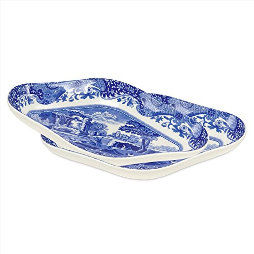 Blue Italian Pickle Serving Tray (Set of 2) by Spode