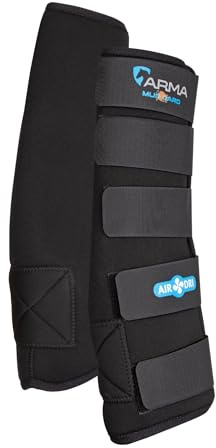 Shires Arma Horse Mud Socks Turnout boots in Black Neoprene Cob, Black
