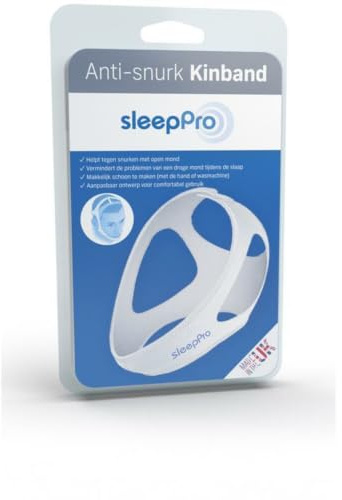 sleepPro Anti-Schnarch-Kinnband, blockiert Mundschnarchen, fördert Nasenatmung, einstellbar, einfach zu reinigen