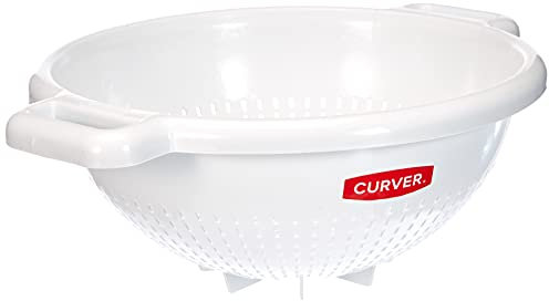 Curver 175218 - Colador de cocina de polipropileno, 26 x 31 x 12 cm, blanco