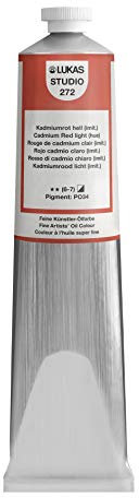 LUKAS STUDIO OIL 200 ml, Ölfarbe in Premium-Qualität, Farbton Kadmiumrot hell (imit.)