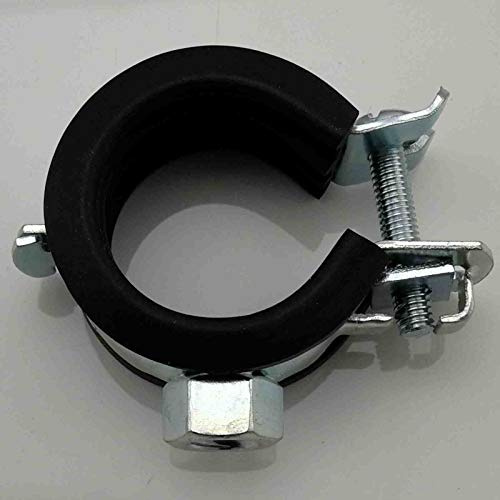 25 Stück Rohrschellen 26-28 mm, 3/4 Zoll Gelenkrohrschellen Gelenkschellen mit Gummieinlage DIN 4109