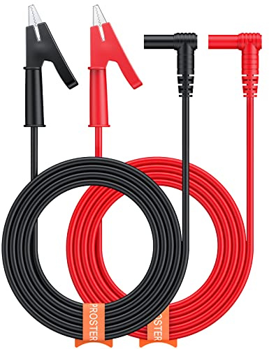 Proster 15A Multimeter Leitung 1 Paar Elektronik-Testleitung Bananenstecker zu Krokodilklemme mit schwere Ausführung