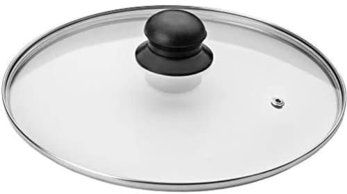 IBILI 970732 Couvercle 32 cm en Verre + Inox Transparent/Argent/Noir