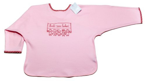 Ringelsuse Babylätzchen mit Ärmeln Latz Baby Lätzchen Ärmellätzchen Rosa Roter Druck Onesize 6 Monate bis 36 Monate Baumwolle Fairtrade
