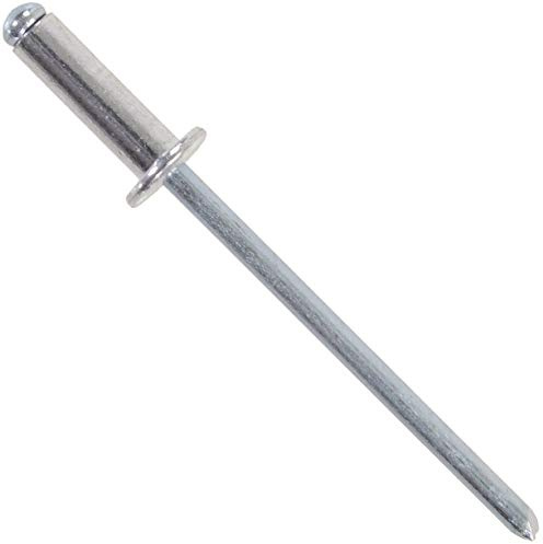 PARCO Blindnieten, Aluminiumnieten, Matallnieten, Zugnieten, Popnieten für Metall, Kunststoff und Leder DIN 7337 | Alu/Stahl 4,8 x 30 mm 250 Stück