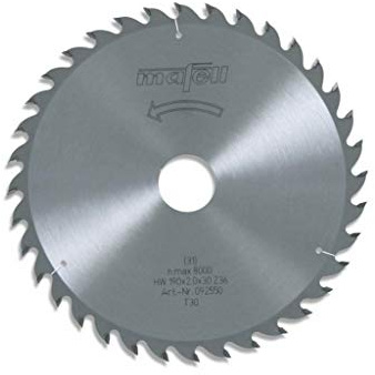 Mafell Sägeblatt-HM, 190 x 1,2/2,0 x 30 mm, Z 36, WZ