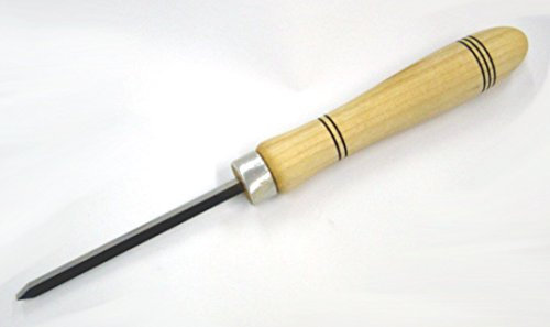 Wiedemann Vierkantschaber/Einstecher HSS 8mm Breite 2-fach angeschliffen mit Heft für Drechsler/Woodturner