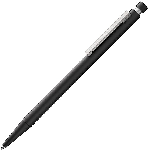Lamy cp1 black Druckbleistift – minimalistischer Bleistift in elegantem Gehäuse aus Ganzmetall – abgefederter Edelstahl-Clip – inkl. Feinstrichmine M 41 in Strichbreite 0,7 mm & Radiertip