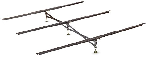Glideaway X-Support Bed Frame Support System, GS-3 XS Model - 3 Cross Rails and 3 Legs - Strong Center Support Base for Full, Queen and King Mattress, Box Springs, and Bed Foundations