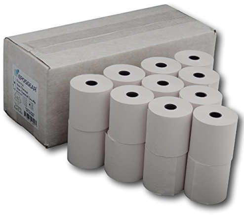 EPOSGEAR® (20 Rolls) 57mm x 57mm 57x57 Single Ply Non-Thermal Paper Till Cash Register Machine Receipt Printer Rolls