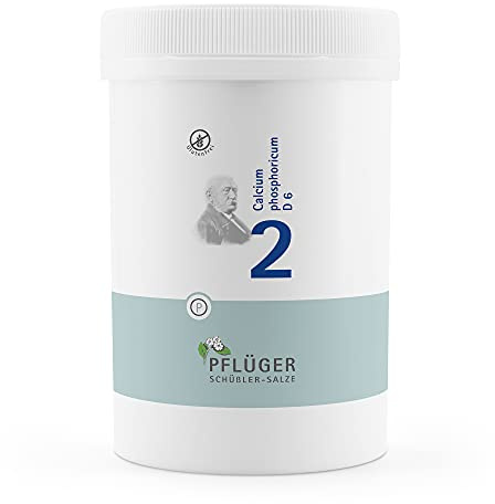 PFLÜGER Schüßler-Salz Nr. 2 Calcium phosphoricum D6, 4000 Tabletten | Das Salz der Knochen und Zähne, Schüssler Salze, glutenfrei, Arzneimittel