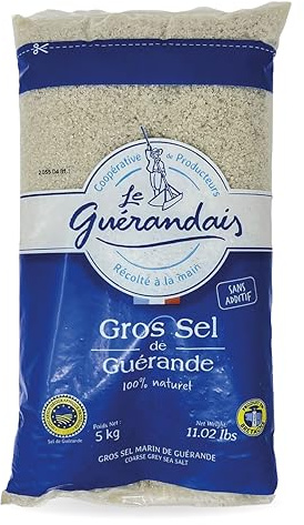 Gros Sel de Guérande – 5 kg Meersalz grob - französisches, unraffiniertes grobes Salz auch für Salzmühle geeignet