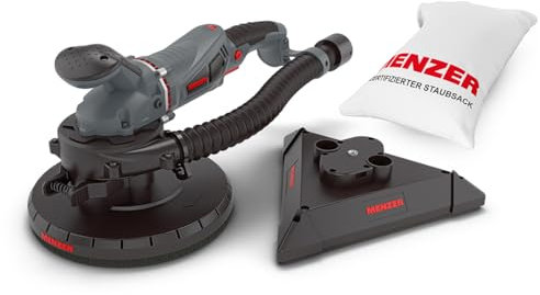 MENZER Trockenbauschleifer TSW 225 AV mit Wechselkopfsystem & integrierter Absaugung inkl. Schleifscheiben-Set
