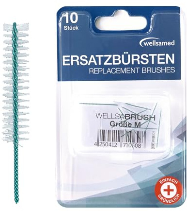 wellsamed Wellsabrush Interdentalbürsten Nachfüllpack M konisch 0,8 mm, 10 Stück, pink
