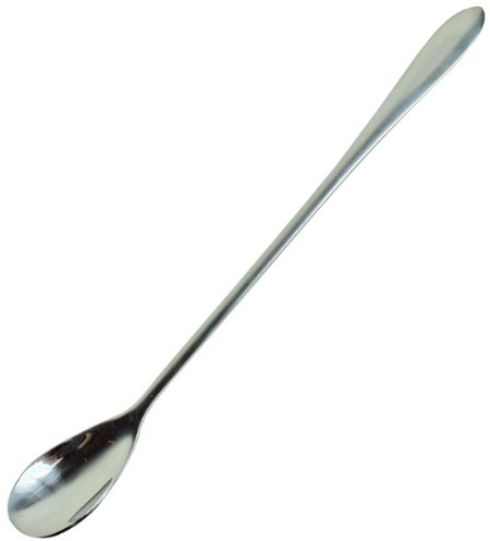 Genware Stainless Steel Long Latte Drinks Spoon, Pack of 12