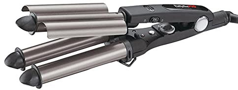 BaBylissPRO BAB2269TTE Triferro Professionale con Rivestimento in Tourmaline-Titanium, Diametro ferri 22mm/19mm/22mm, Impostazioni di Temperatura Regolabili da 140°C a 220°C