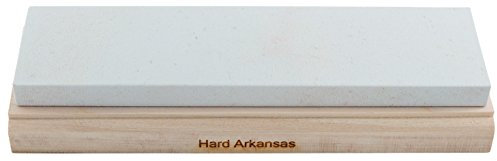 RH PREYDA Hard Arkansas Schleifstein, Körnung 800-1000, Stein 200x50x12 mm, Holzplattform