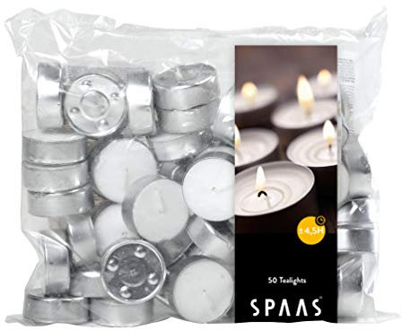 Ivyline S0355000000 39 x 13.5 mm Tealights, Bag of 50,White