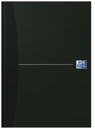 OXFORD Inbunden bok Essentials, DIN A4, linjerad, 96 ark, svart, 1 styck