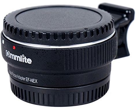 Commlite Auto Focus EF-NEX EF-E MOUNT Lens Mount Adapter for Canon EF EF-S Lens to Sony E Mount NEX 3/3N/5N/5R/7/A7 A7R Full Frame, Color Black