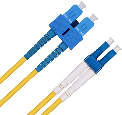 ipolex LC to SC Fiber Patch Cable Single Mode, 1G/10GB OS2 Fiber Optic Cable, Duplex 9/125μm Fiber Optic Internet Cable, LSZH Fiber Optic Jumper for SMF SFP/SFP+ Transceiver, 10-m, 1-Pack.