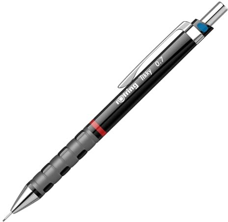 rOtring 1904696 Tikky-Feinminenstift mit Farbcodierung (schwarzer Schaft, 0,70 mm)
