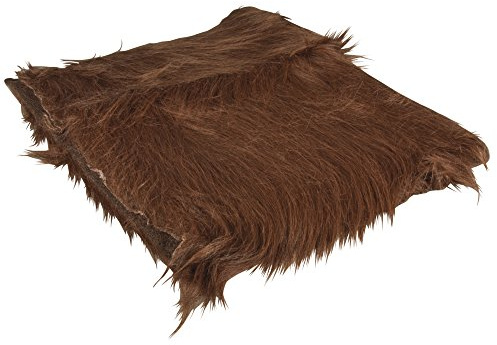 Rayher 5301105 Langhaarplüsch, 30x48cm, Stärke 7cm, Beutel, d.braun