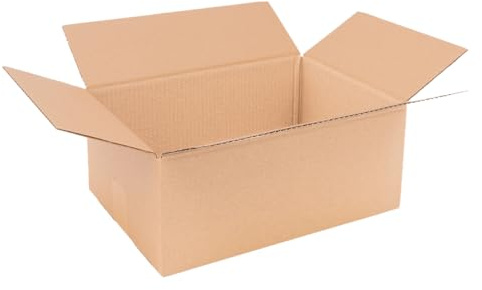 OfficeKing 25x Faltkartons 345 x 235 x 140 mm Braun (Außenmaß 350 x 240 x 150 mm) KK 70 1-wellig Versandkarton Verpackungskarton Lagerkarton