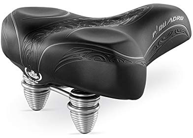 Selle Montegrappa FAHRRADSATTEL CITYSATTEL Leder Damen Herren für CITYRAD BEACHCRUISER HOLLANDRAD in Vintage Retro Look 1700 P! Quadro Farbe: Schwarz - Made in Italy