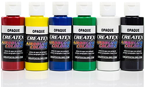 Airbrush Paints 6 x 60 ml Createx Opaque Basic Colours Set Airbrush Colours