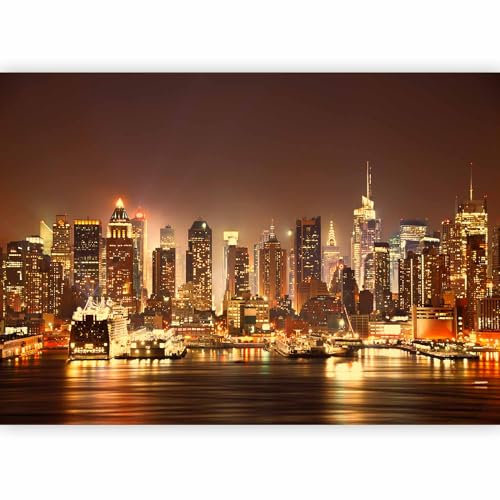 Fotomurales B&D XXL - 300x210 cm XXL Papel pintado tejido no tejido Decoración de Pared decorativos Murales moderna Diseno Fotográfico Ciudad New York d-B-0034-a-d